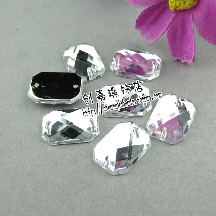 Горячая Распродажа 100 шт./лот 10*14 мм прозрачная белая прошитая аппликация со