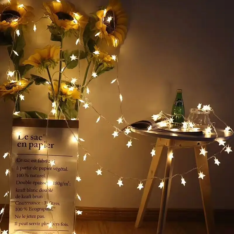 Гирлянда с 200 светодиодами в виде звезд 20 м|waterproof led string lights|string lights outdoorstar |