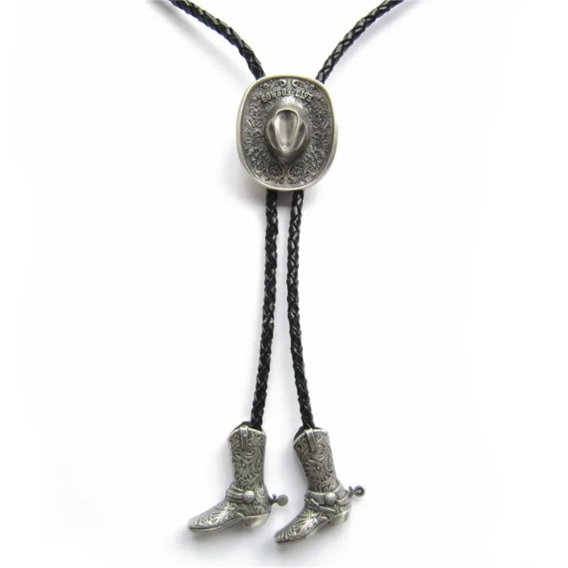 Ковбойские ботинки в ковбойском стиле с серебряным покрытием винтажном кожаным