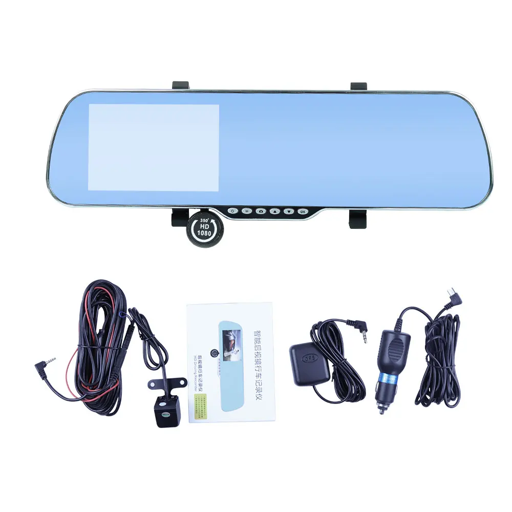 5 &quotAndroid Автомобильная камера Dvr gps навигация + g-сенсор Wifi Дэш-камера зеркало