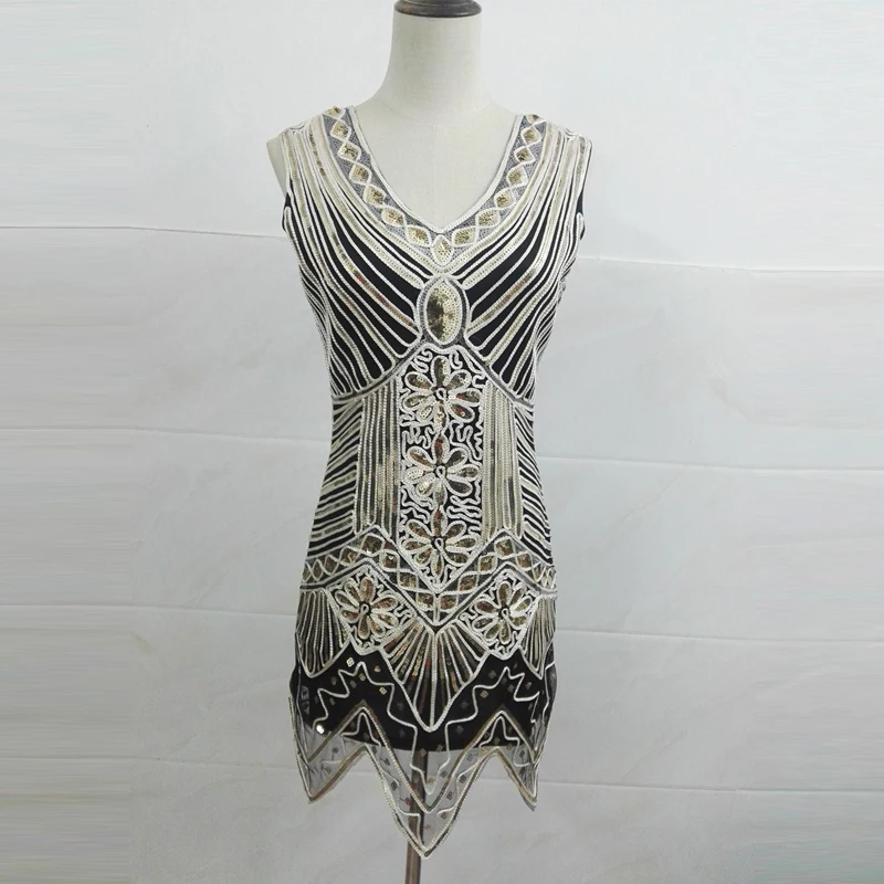 платье со стразами Хлопушки с блестками Стразы Bodycon Винтаж 1920 S Gatsby платья