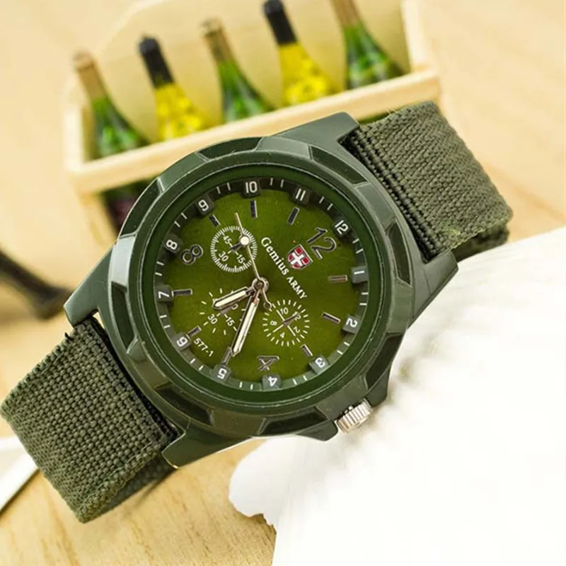 Часы мужские наручные кварцевые в стиле милитари повседневные спортивные с