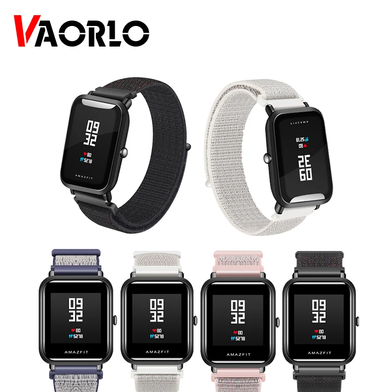 VAORLO нейлоновый ремешок для Xiaomi сменный Pulseira Amazfit Bip GPS умные часы аксессуары