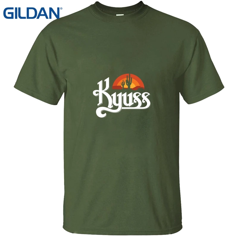 Gildan Top T Shirts Sales Kyuss Band Album Blues For The Red Sun Hip-Tope Tee Mans Clothing Simple Online Tops Sale | Мужская одежда