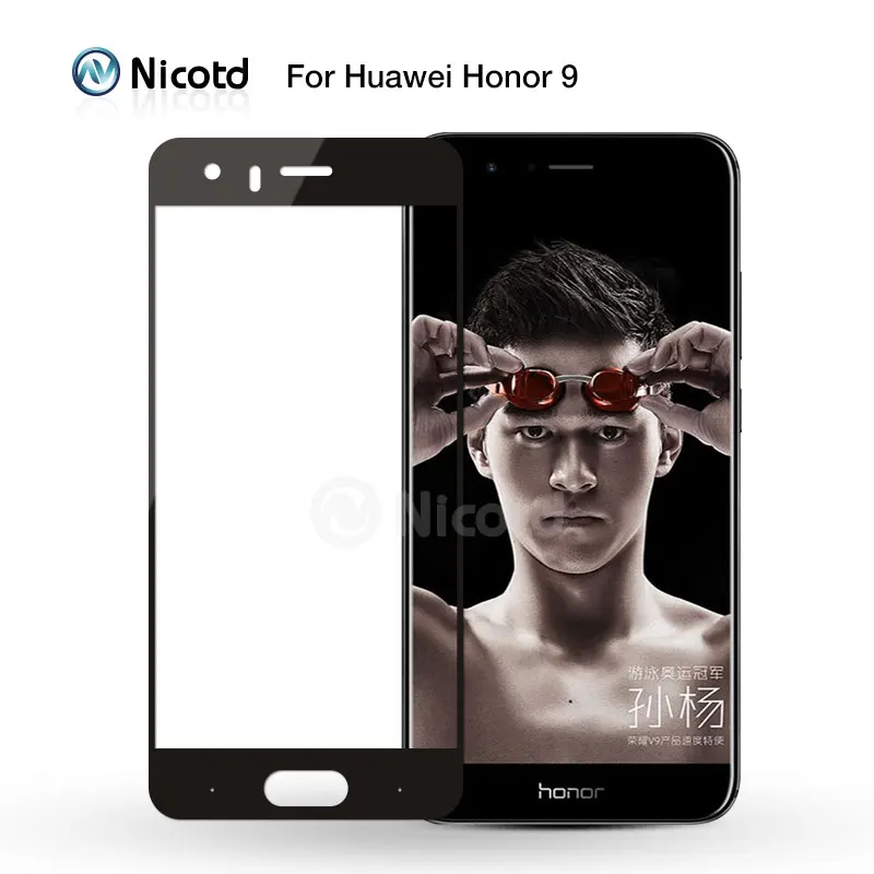 Никотд для huawei honor 9, закаленное стекло, защитная пленка 9 H, полное покрытие, синий 3D, для huawei honor 9, стеклянная пленка, 5,15 дюймов