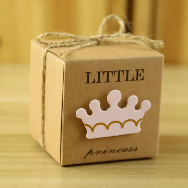 10 шт. Синий Розовый Baby Shower коробка подарка упаковывая Коробки для вечерние