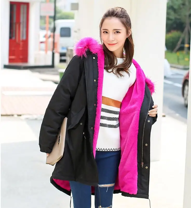 Зимнее пальто куртка новинка 2018 большой меховой воротник с капюшоном утолщенная