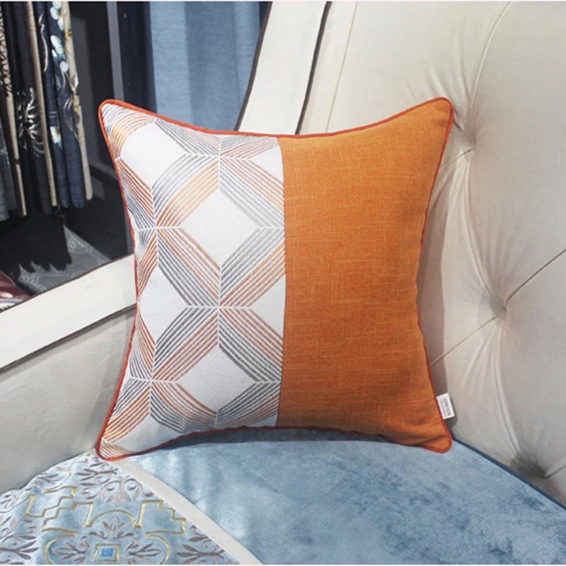 European Jacquard Cushion Cover Luxury Patchwork Cojines Decorativos Para Sofa Decorative Pillows High Precision Cushions 1 pc | Дом и сад