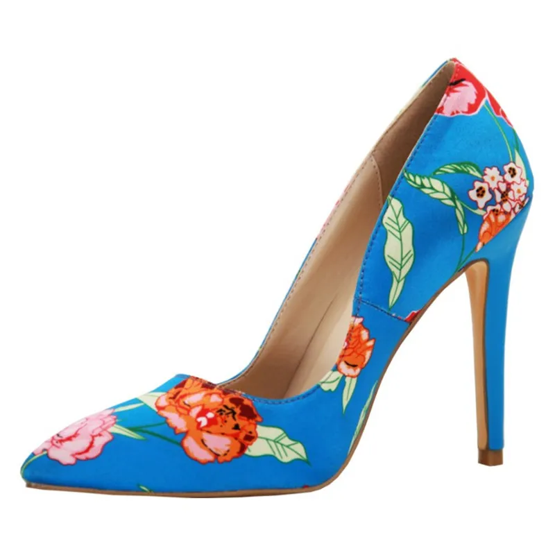 SHOFOO/обувь Красивая модная женская обувь Цветочный материал Женская на высоком