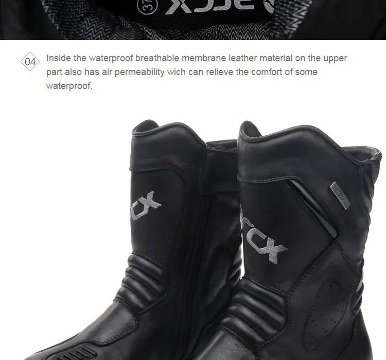 ARCX; черные женские мотоциклетные ботинки из воловьей кожи; Модные женские мотоциклетные ботинки; размеры 36-39; L60608