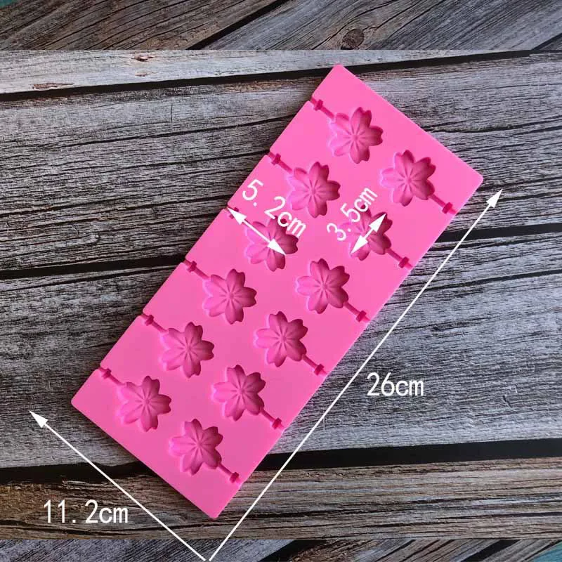12 hole flower 20 Полость вокруг леденца конфеты силиконовые формы Звезда Сердце DIY вечерние желе шоколадные формы кухня выпечки Кондитерские инструменты - Цвет: 12 hole flower