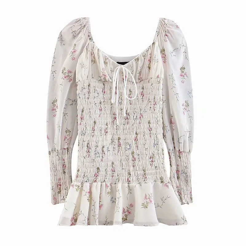 Женское шифоновое платье с цветочным принтом Пляжное мини лето 2019|Женские