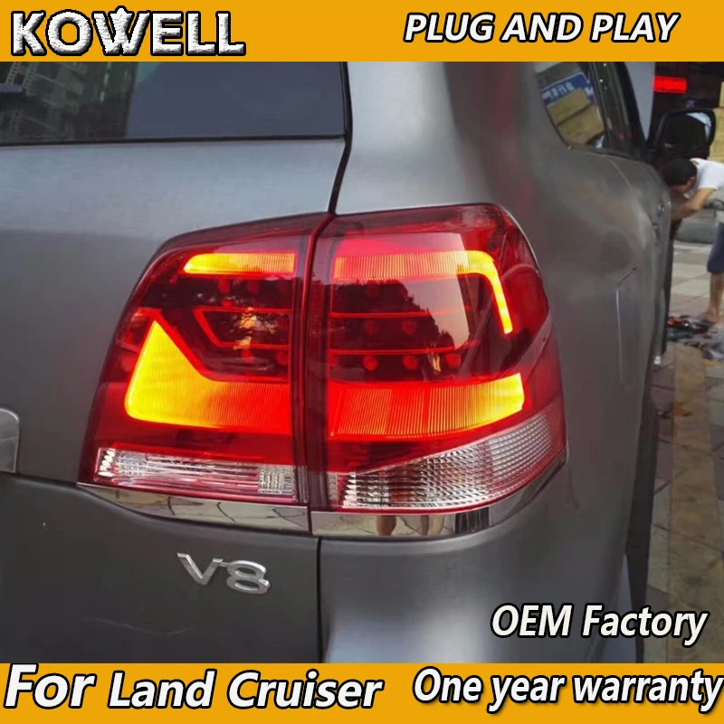 Автомобильный Стайлинг KOWELL для Toyota Land Cruiser задний фонарь s 2012 светодиодный DRL +