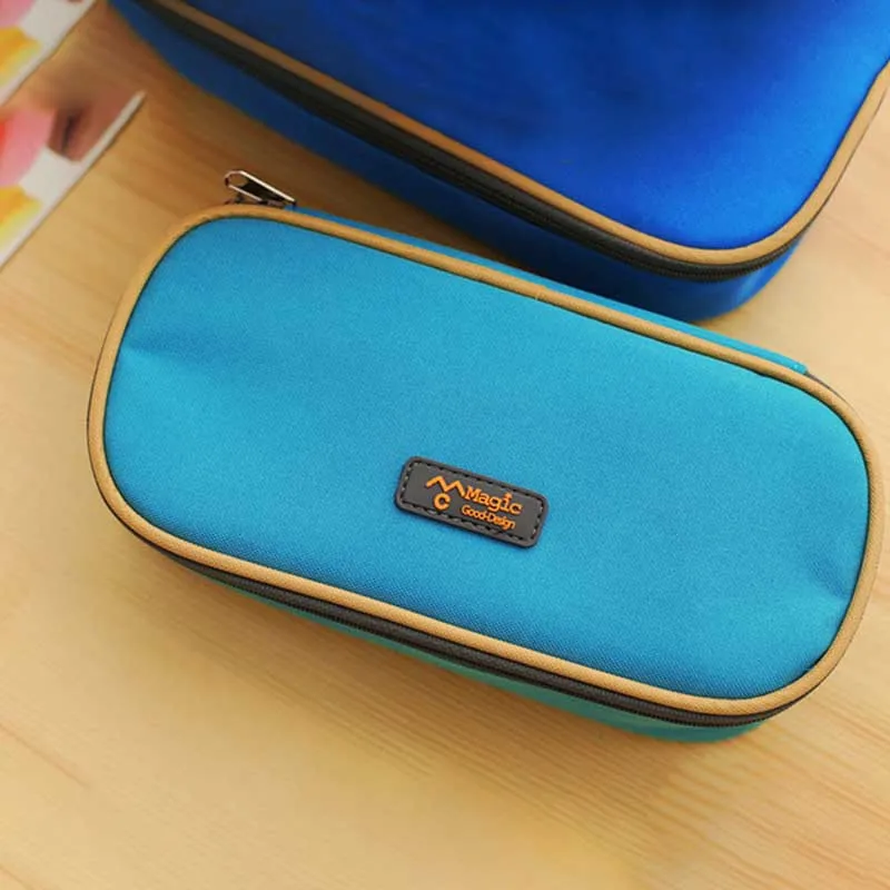 Практичная Холщовая Сумка карандаш Rectange с милой улыбкой канцелярские сумки для