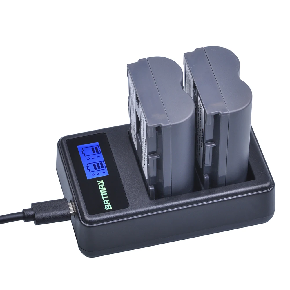 Аккумуляторная батарея Batmax с двумя USB портами и ЖК дисплеем для Canon EOS 40D 30D 20D 5D G6 G5 G3