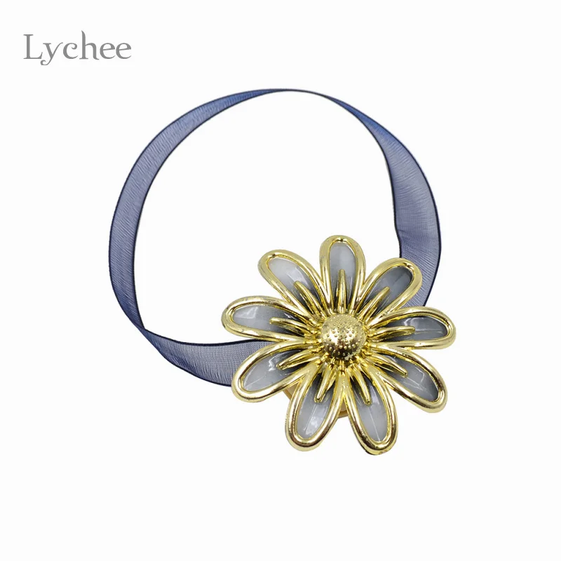 Lychee 1 шт. Подсолнух магнитные прихваты для занавесок пряжки штор занавес зажим