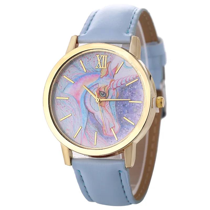 

Luxury Gold Cartoon Watch Women Fashion Casual Leather Dress Wrist Watches For Women Clock Ladies Watch relogios feminino Gifts