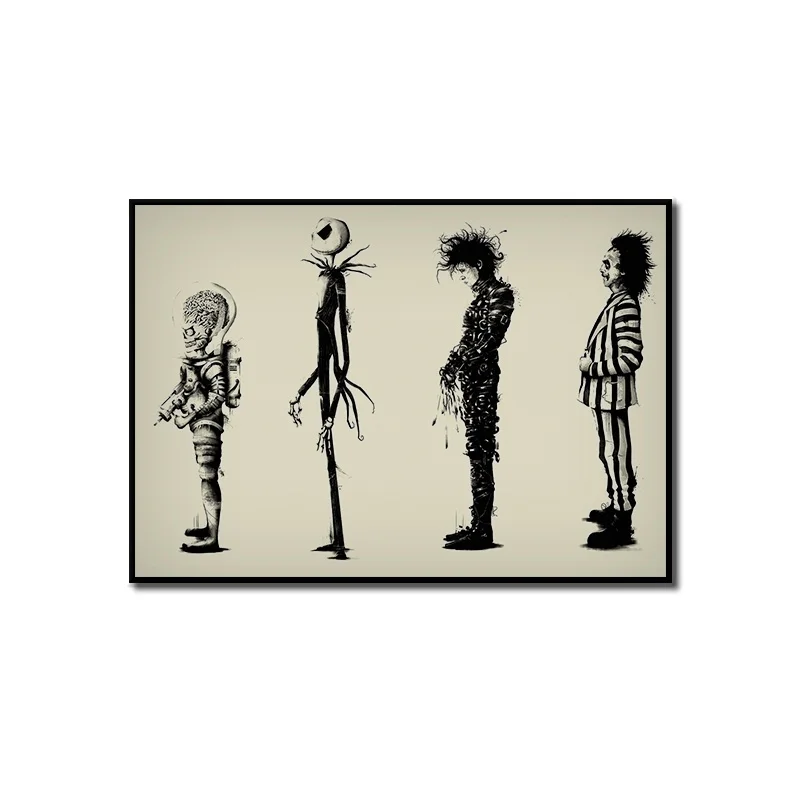 Домашний декор картина Тим Бертон фильм Beetlejuice Edward Scissorhands плакат с кадром из