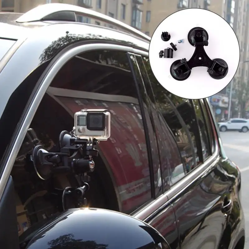2018 Новый тройной присоске Сильный всасывания держатель для GroPro Hero 5/4/3 Xiaomi