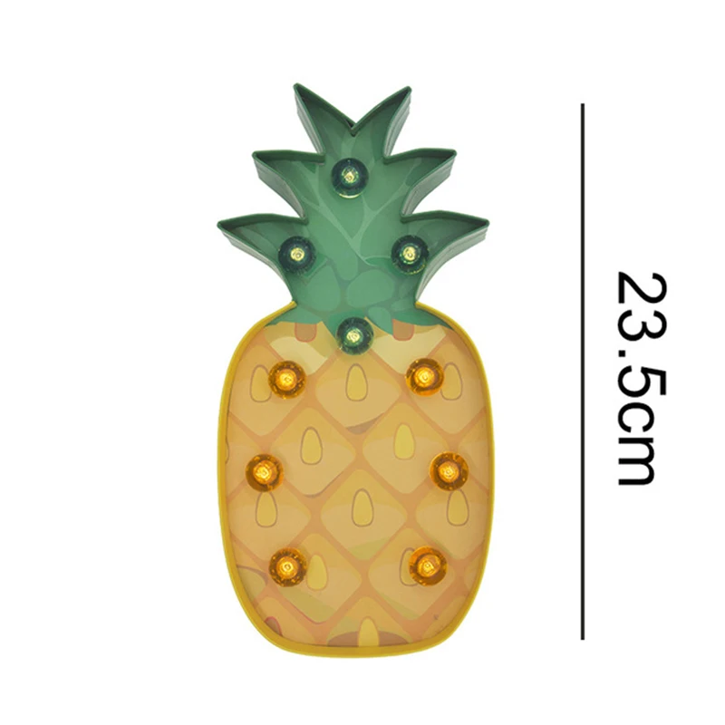 Pineapple 3D светодиодный стол ночной Светильник s картона ночника шатер неоновый светильник кактус птица фруктовое мороженое настольная лампа Домашний детский подарок - Испускаемый цвет: Pineapple