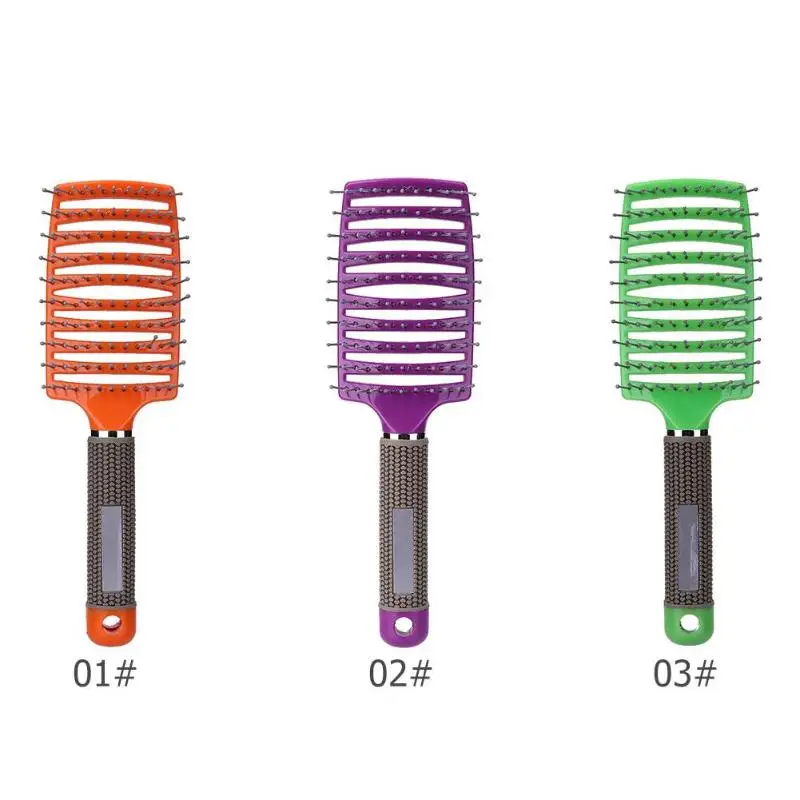 Professional Anti-Static Hair Scalp Massager Comb Brush Curved Row Hair Comb Hairbrush Salon Hairdressing Hairstyle Tools