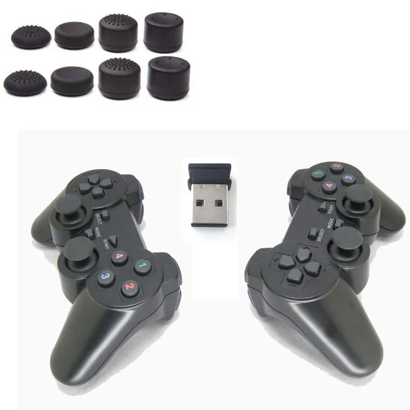 Беспроводной двойной игровой джойстик с вибрацией 2 4G USB 3D Аналоговый для ПК