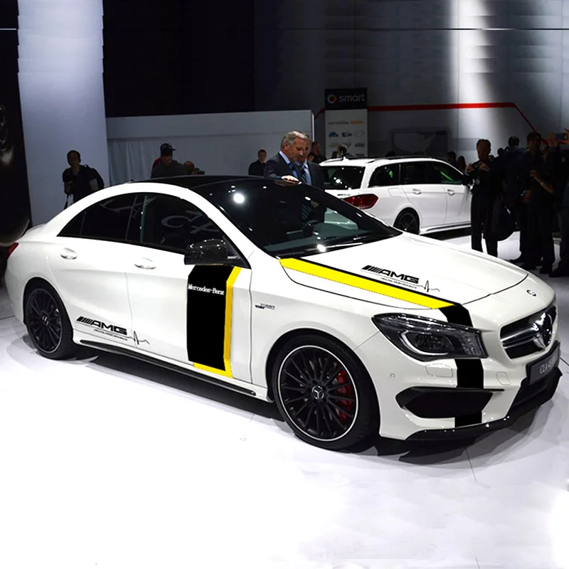 1 комплект виниловые наклейки на автомобильные двери Mercedes Benz AMG Class A E C|Наклейки