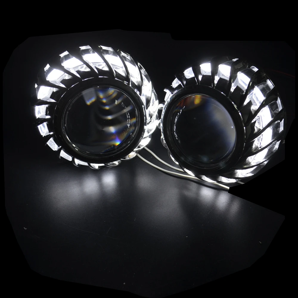 2 шт. 5 дюймов мини LED дневное освещение ангельские глазки функция DRL Белый Синий