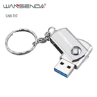 WANSENDA металлический USB флеш-накопитель, 8 ГБ, 16 ГБ, 32 ГБ, 64 ГБ, 3,0 Гб