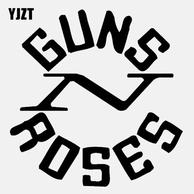 YJZT 13 8 см * 14 креативная виниловая наклейка GUNS N ROSES автомобильная черного и