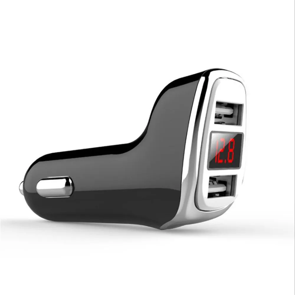 Двойное автомобильное зарядное устройство USB quick charge 2,0 зарядное устройство для сотового телефона s USB Быстрая автомобильная зарядка для iPhone samsung Xiaomi htc - Тип штекера: Black