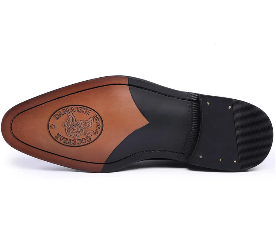 Goodyear/модные коричневые/черные туфли с рантом; оксфорды; мужские деловые туфли; модельные туфли из натуральной кожи; мужские свадебные туфли