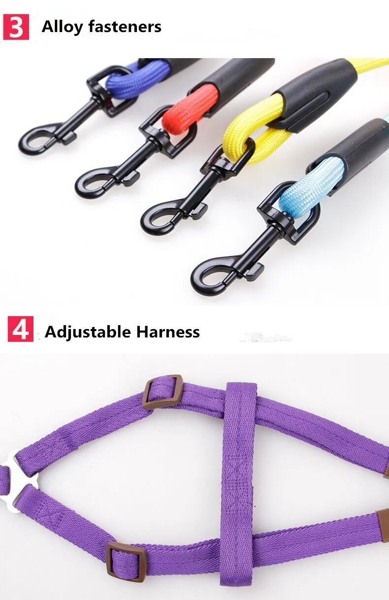 Новое поступление поводок и ошейник для собак FR10 нейлоновая мягкая ручка из