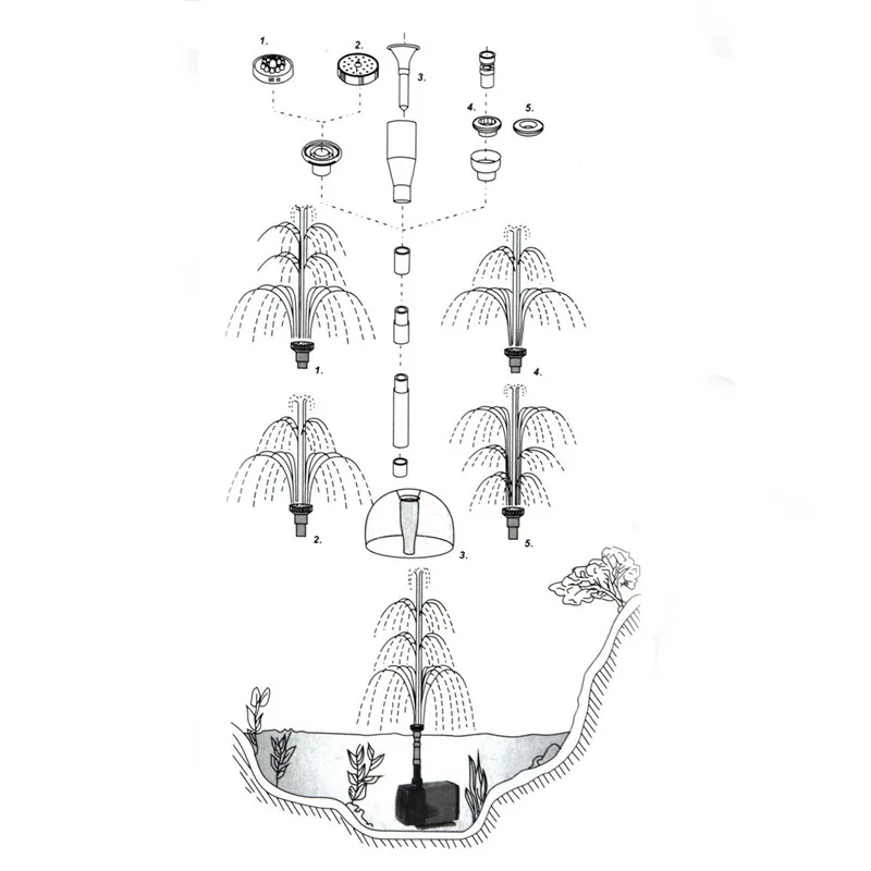 Набор распылительных головок для фонтана воды садовые насосы набор из 8