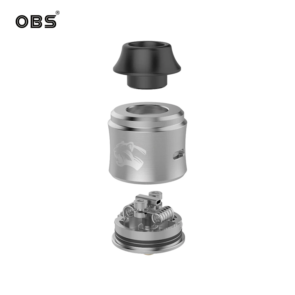 Original OBS Cheetah 3 RDA Tank Atomizer Middle Air Flow Updated Dual Coils Cloud Chasing E Cig Vape vape atomizer | Электроника