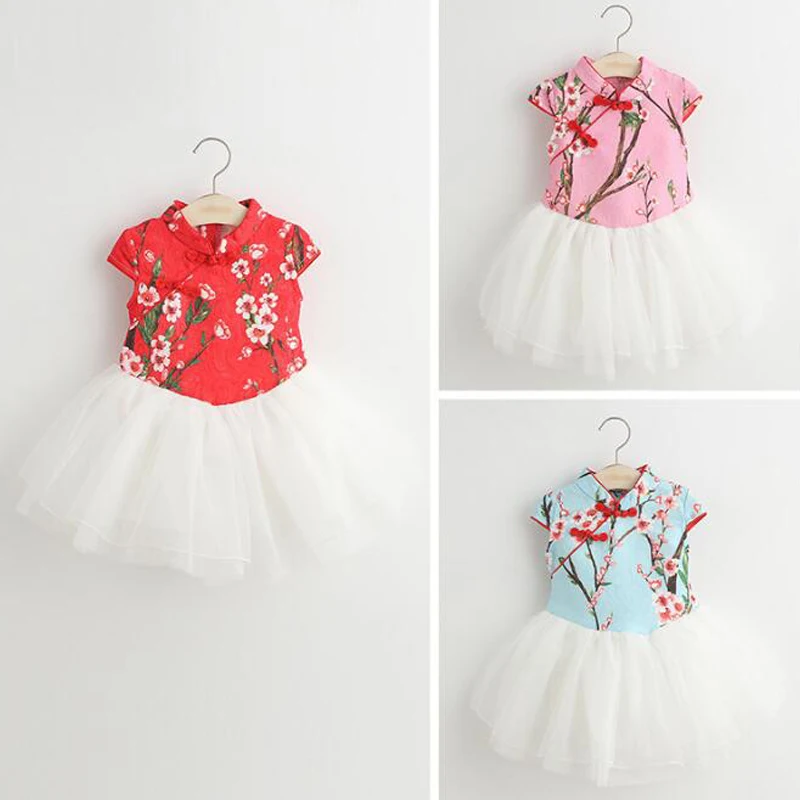 2018 Летние платья для девочек шифон Вышитые вечерние свадебные китайский Стиль