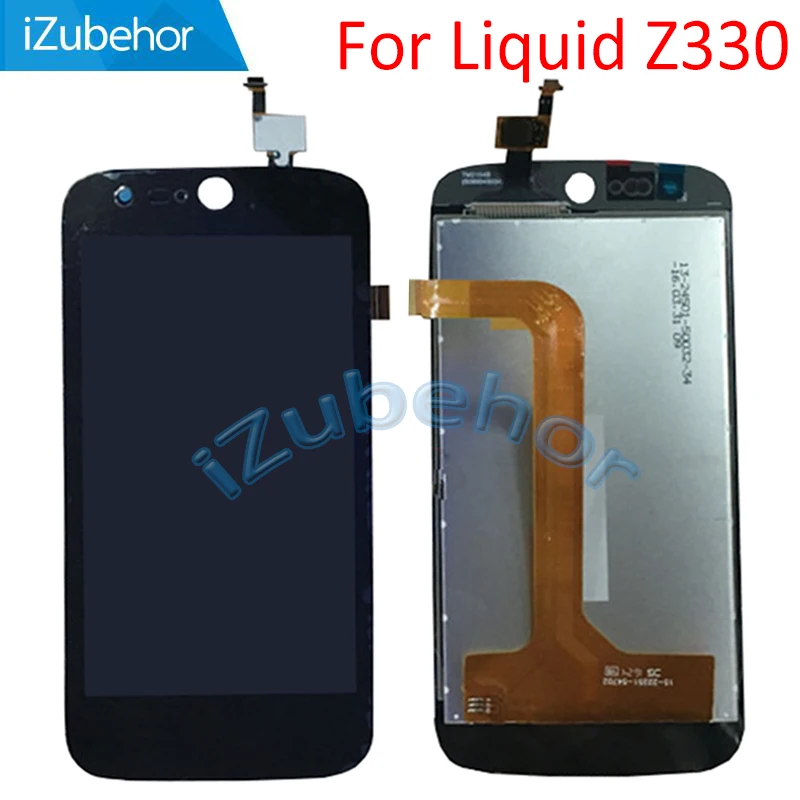 Экран IPS дисплея 4,5 дюйма для Acer Liquid Z330 LCD + сенсорной цифровой сборки черный бесплатная доставка 100% гарантия на.