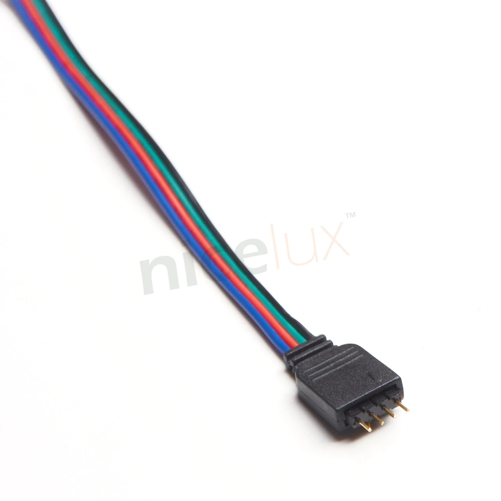 50 шт./лот 4 штырька RGB игольчатый соединитель Адаптер Штекерный тип двойной DIY