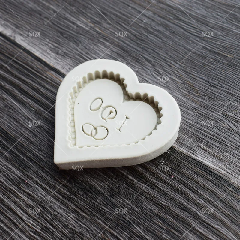 Кружевная форма в форме сердца для выпечки торта силиконовая инструменты