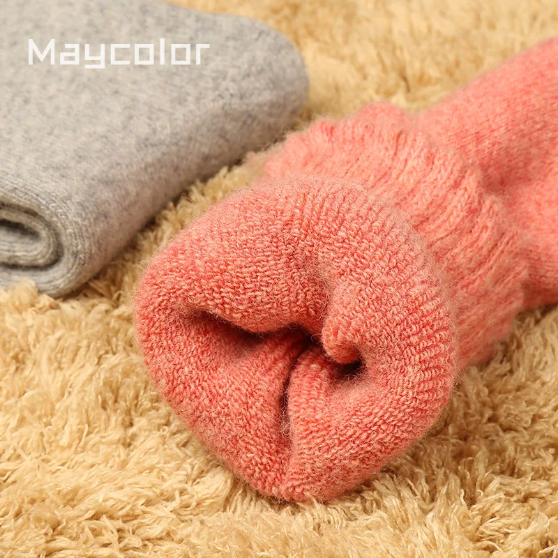 VVQI женские зимние носки kawaii розовые шерстяные корейские теплые из мериносовой