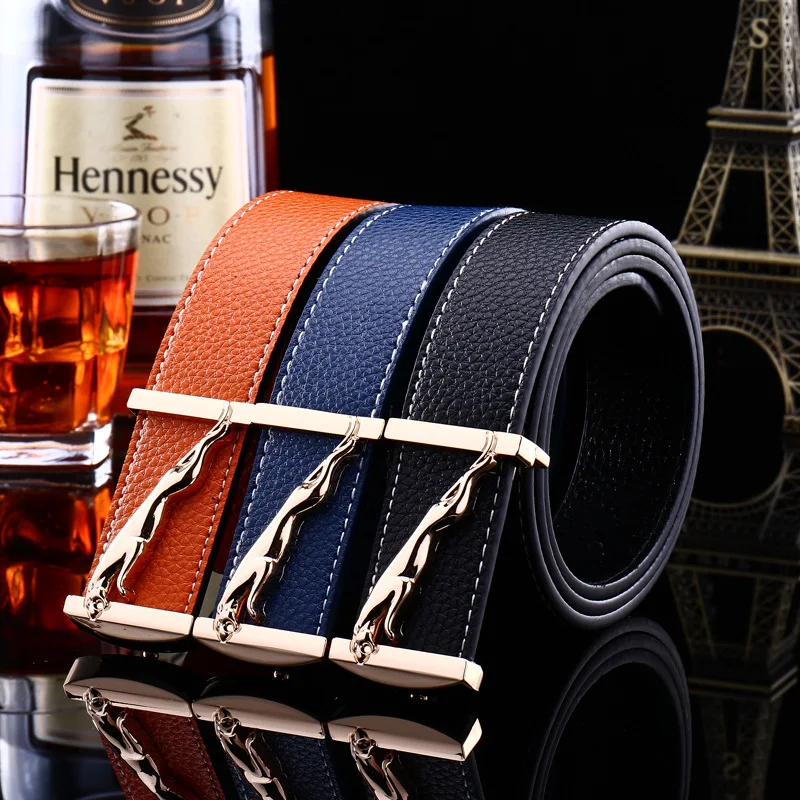 Мужской ремень Hotti дизайнерский Повседневный из натуральной кожи с H пряжкой