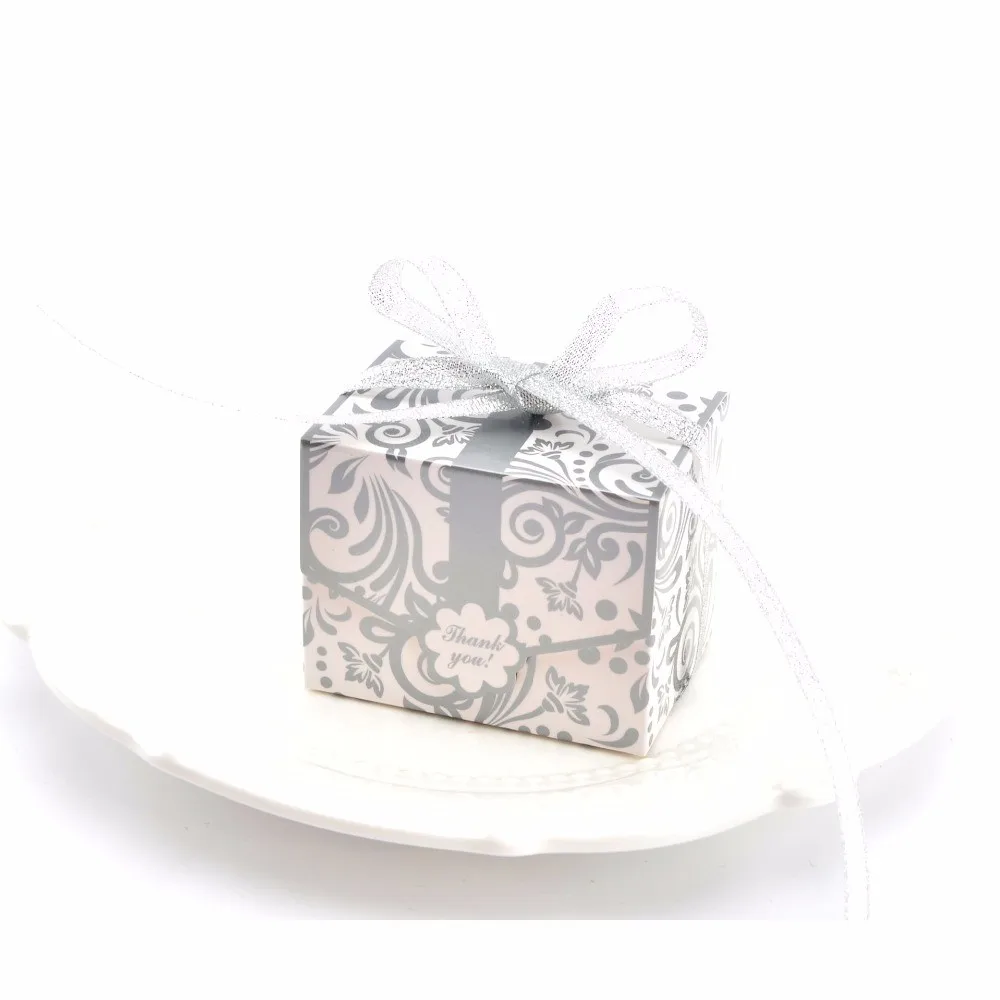 50 шт. свадебные сувениры и подарки коробка конфет золотые блестящие коробки с