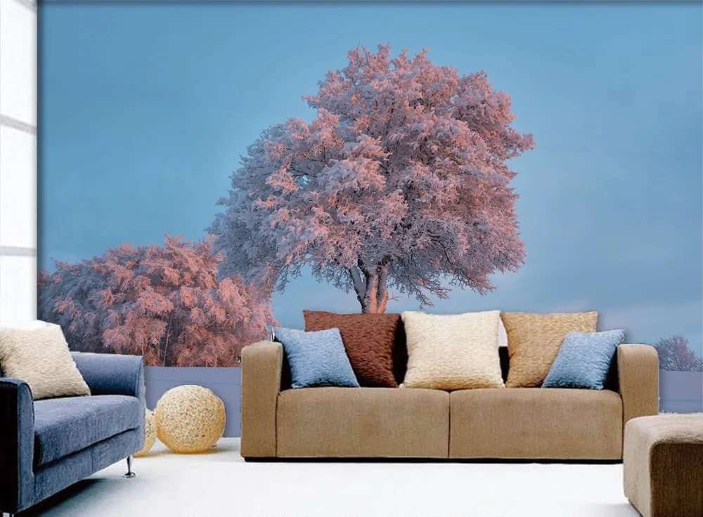 

[Self-Adhesive] 3D White Snow Tree 66 Wall Paper mural Wall Print Decal Wall Murals