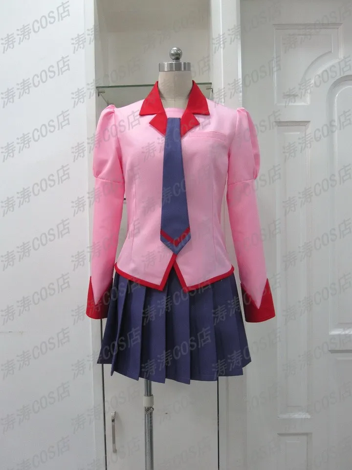 Bakemonogatari Cosplay Senjougahara Hitagi Uniform Costume any Size 11