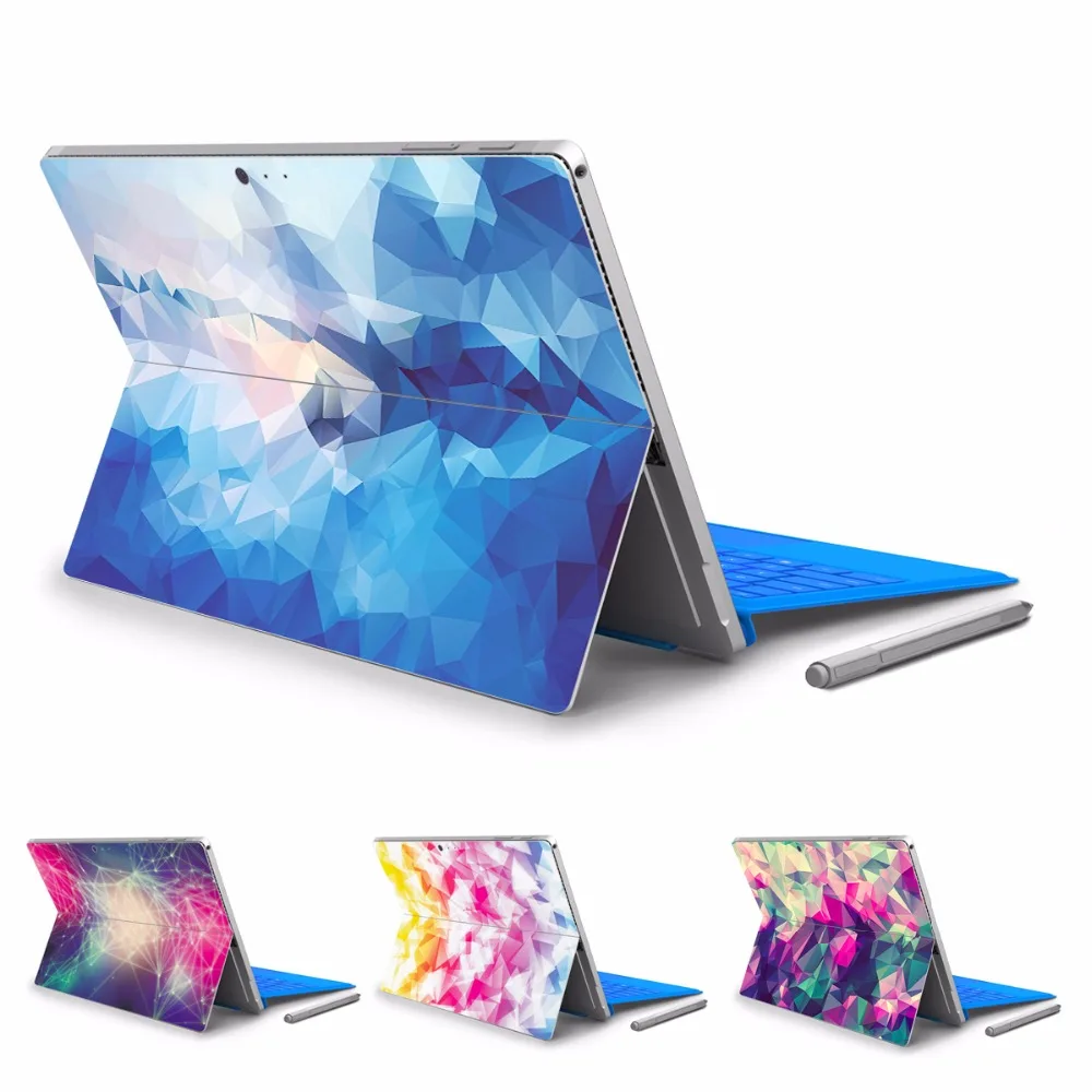 GOOYIYO-для Micro Surface Pro 4 5 виниловая наклейка на заднюю панель Полная наклейка на планшет с геометрическим принтом, кожный чехол, логотип, вырезанный