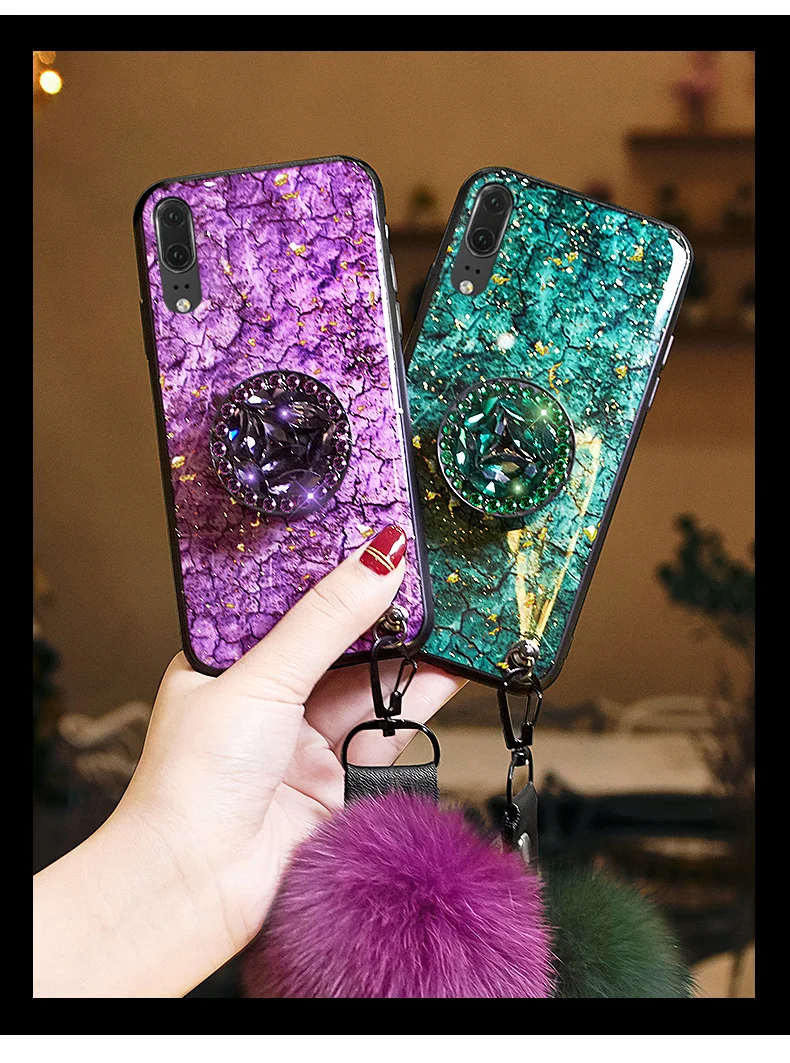 Для huawei P30 Pro Lite Nova 6 6SE 5 5i 5T 4e P20 3e 4 3 3i Honor 10 8X макс. 20 V20 Коврики 30 Чехол Крышка с блестками юбка-баллон из плюша в виде ракушки