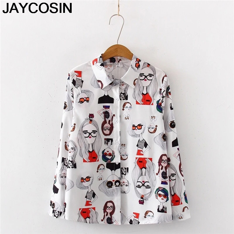 Новинка 2019 женская рубашка JAYCOSIN на весну и осень модная Корейская с длинным