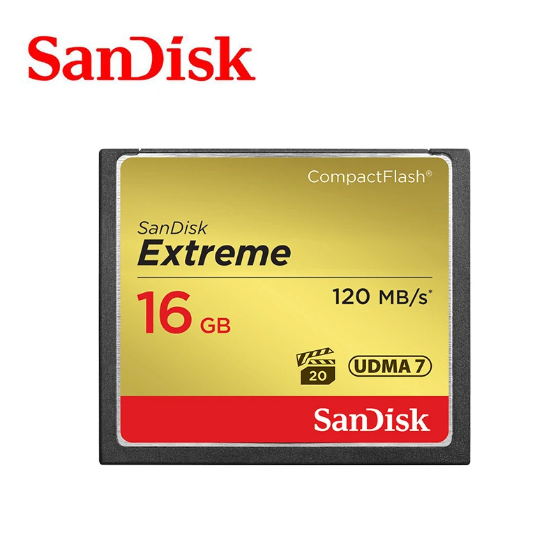 Sandisk Extreme Compact flash 4 К Памяти CF Карты до 120 МБ/с. Скорость чтения для богатых и Full HD
