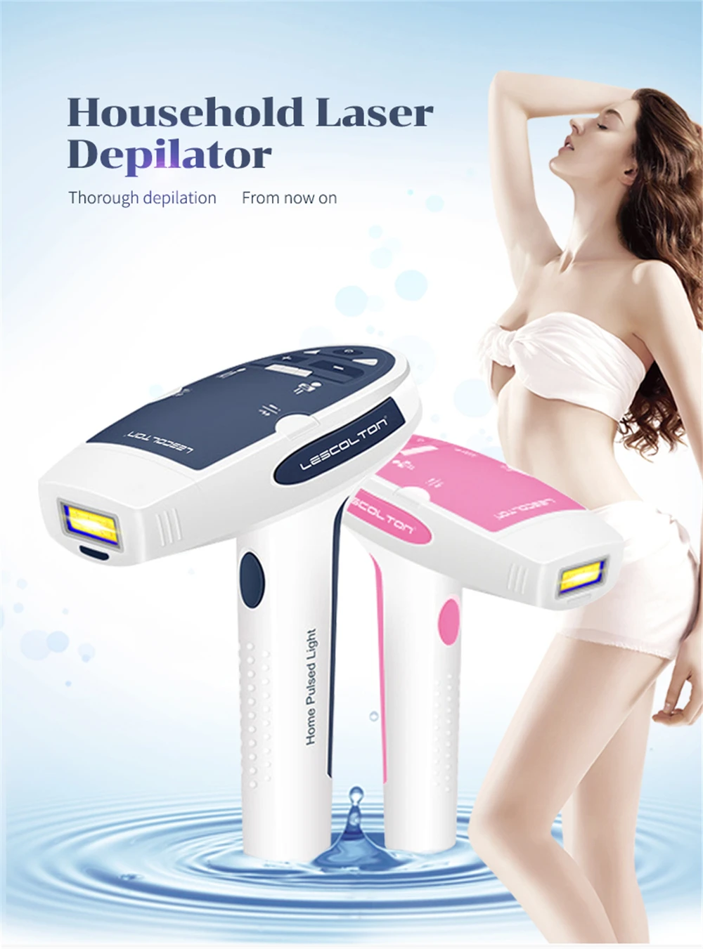 Lescolton IPL 2в1 лазерная эпиляция Перманентная машина Эпилятор постоянное тело бикини триммер лазер Электрический depilador лазер