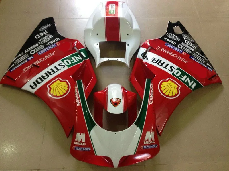 Комплект обтекателей под давлением для DUCATI 748 916 996 998 03 04 05 2003 Ducati ABS красные белые
